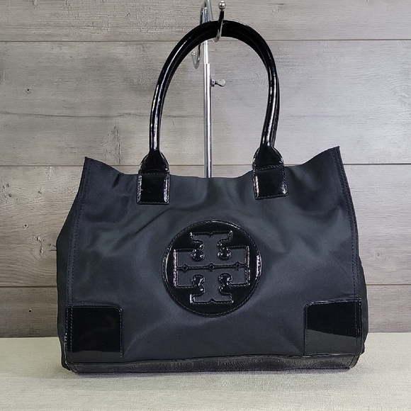 Tory Burch Ella Black Nylon Tote Bag